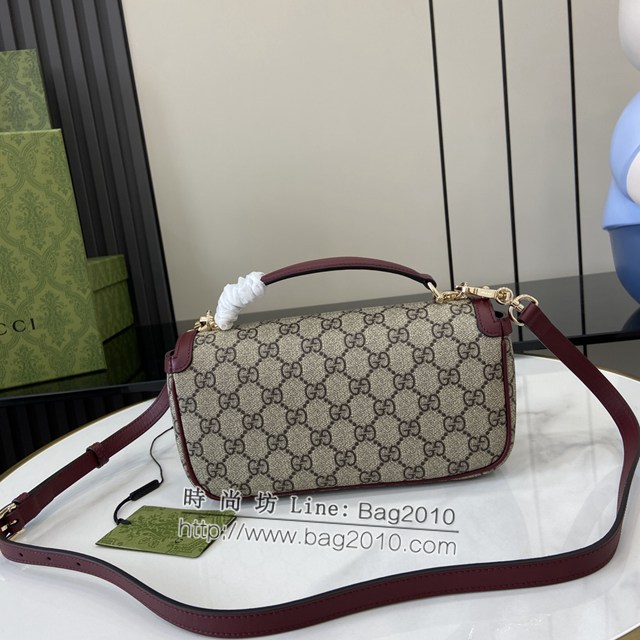Gucci專櫃古馳最新款Horsebit 1955系列小號手提單肩斜挎女包 jh2055型號：815206